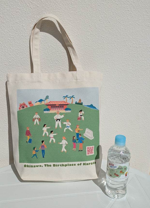 ★国際専用★For International mail order★ODKS Official Merchandise: 'Okinawa Karate' Symbol Mark Tote Bag／ODKS公式グッズ：「沖縄空手」シンボルマーク・トートバッグ