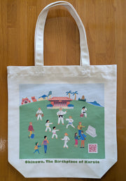 ★国際専用★For International mail order★ODKS Official Merchandise: 'Okinawa Karate' Symbol Mark Tote Bag／ODKS公式グッズ：「沖縄空手」シンボルマーク・トートバッグ