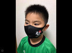 上段"JOUDAN"蹴りマスク（子ども用）：3枚セット（白・黒・グレー）