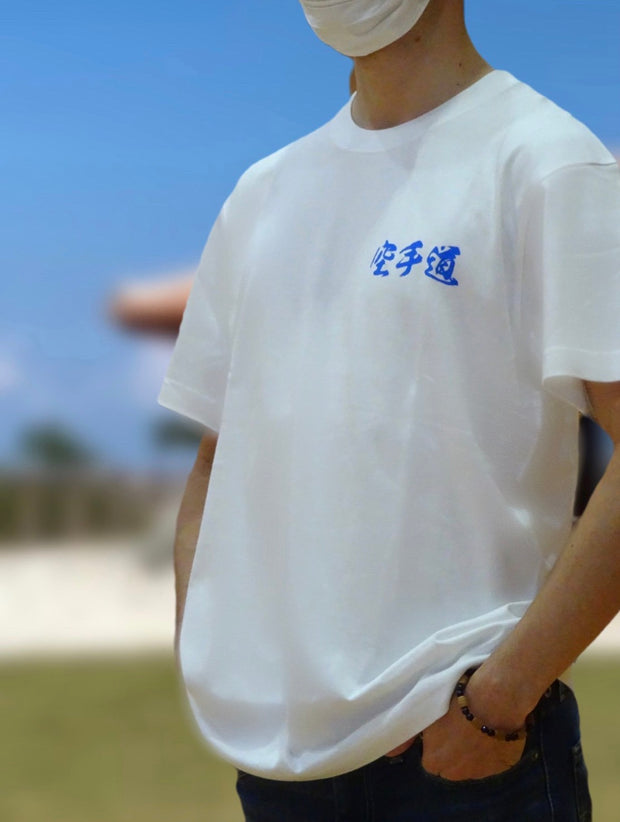 ★国際専用★【守礼堂】沖縄地図Tシャツ　白